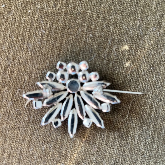 Vintage cobalt crystal brooch - Picture 4 of 5